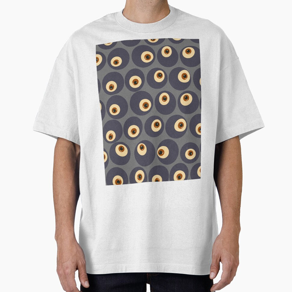 Blueberry Eyeball Pattern - Surreal Retro Novelty Print in Cool Tones by NoemiMarozsan