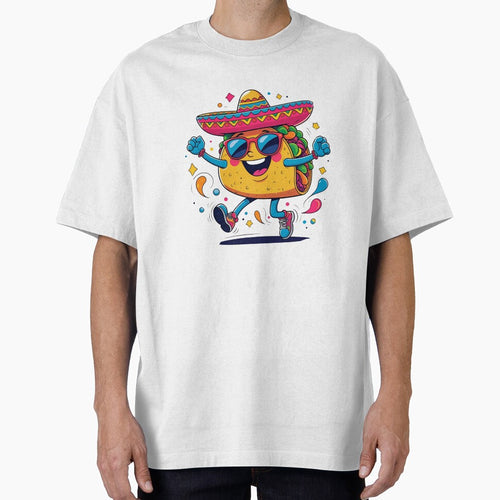 "Funny Dancing Taco with Sombrero – Cute Mexican Food Cartoon by Cgriffin18