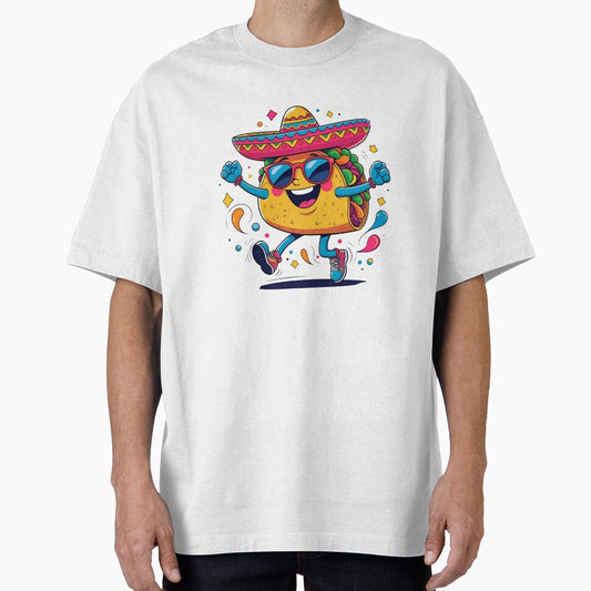 "Funny Dancing Taco with Sombrero – Cute Mexican Food Cartoon by Cgriffin18