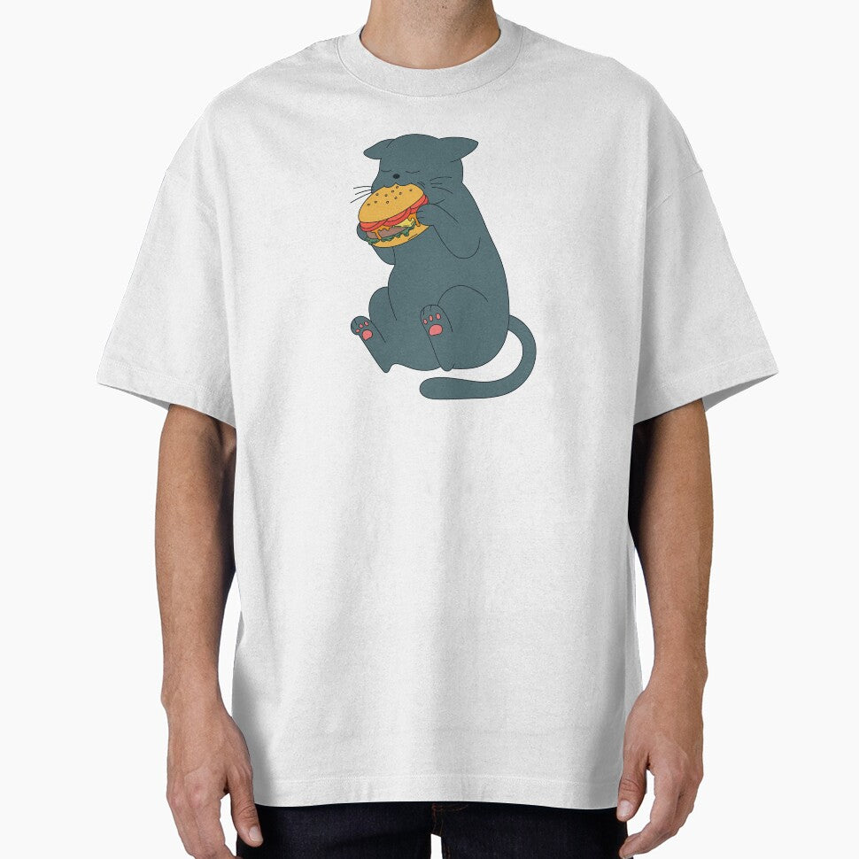 Cat Eating Burger by Pixelish