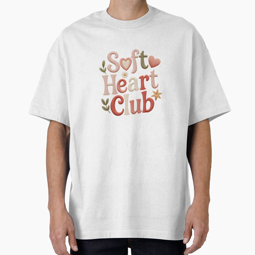Adorable embroidered typography design from the Soft Heart Club by FusiTink