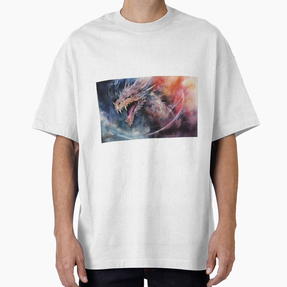 Dark Fantasy Watercolor - Fierce Dragon by Fantasy Masterpiece