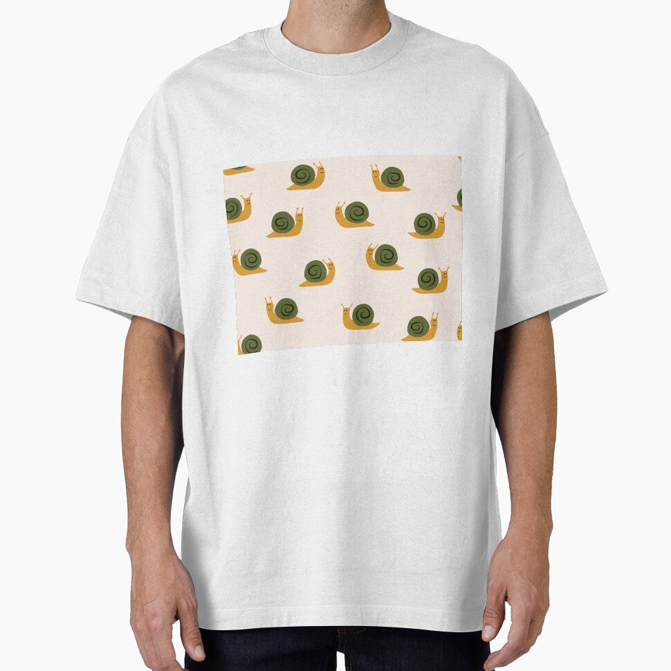 cute snails - gold and green on cream by littlearrow