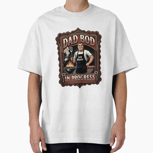 Dad Bod In Progress Grill Master Funny Dad Tee by YMLux