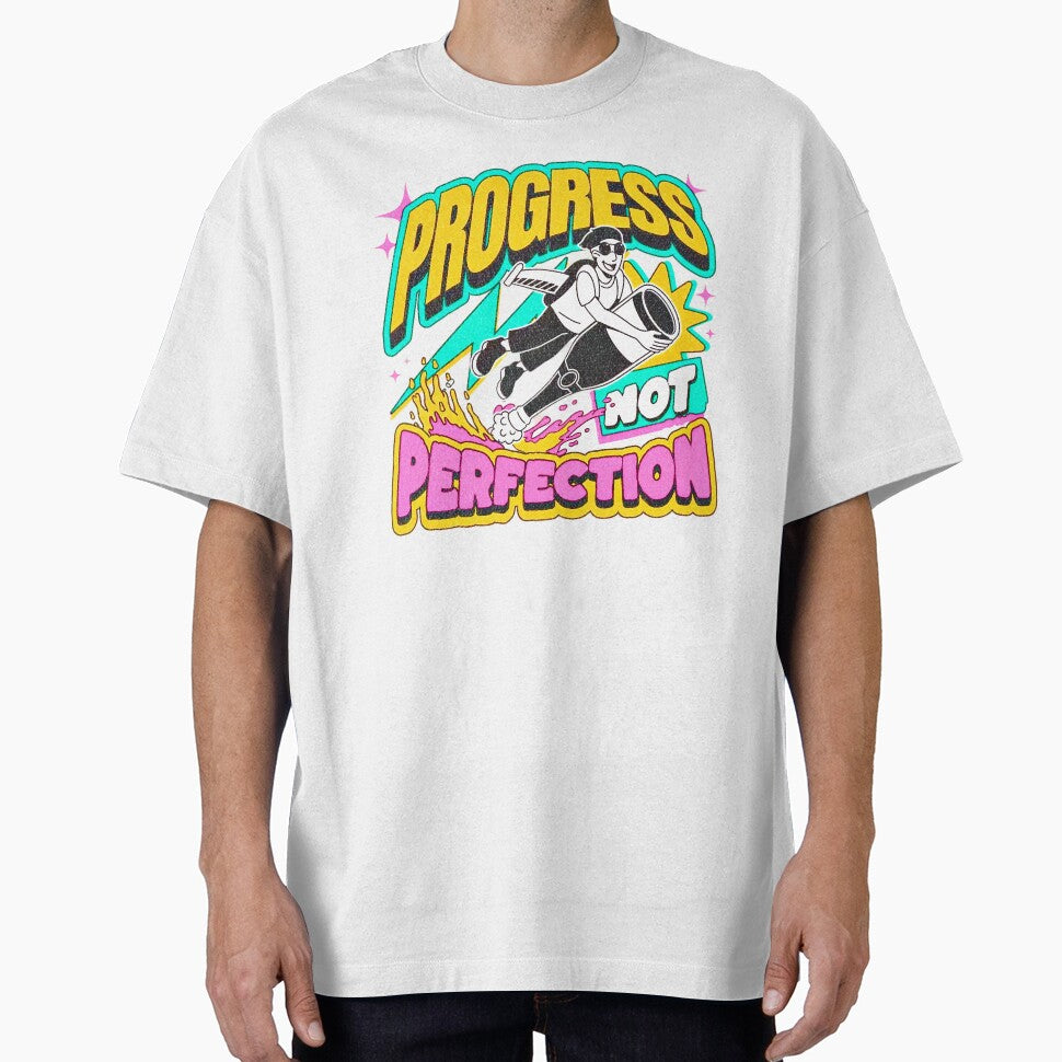 Progress, Not Perfection - Soft Unisex T-Shirt for Everyday Inspiration & Sustainable Style by CoolOutlooks