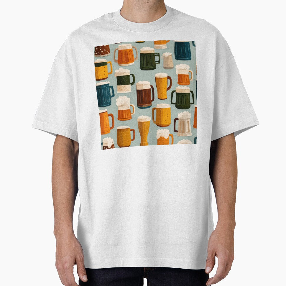 Craft Beer Mugs Pattern Ale Lager Drinker by NicolasGlowArt