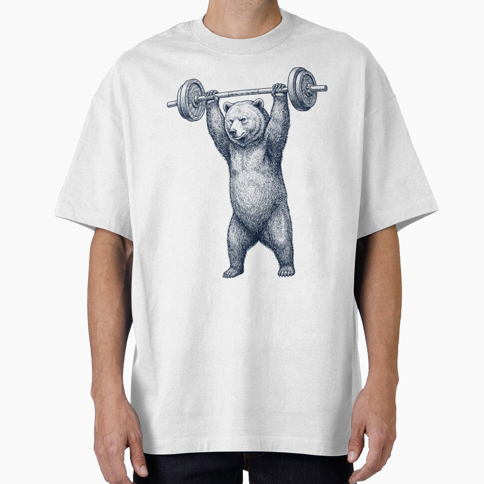 Vintage Bear Weightlifting Deadlift Gym Animal Lover by DoodleTortle