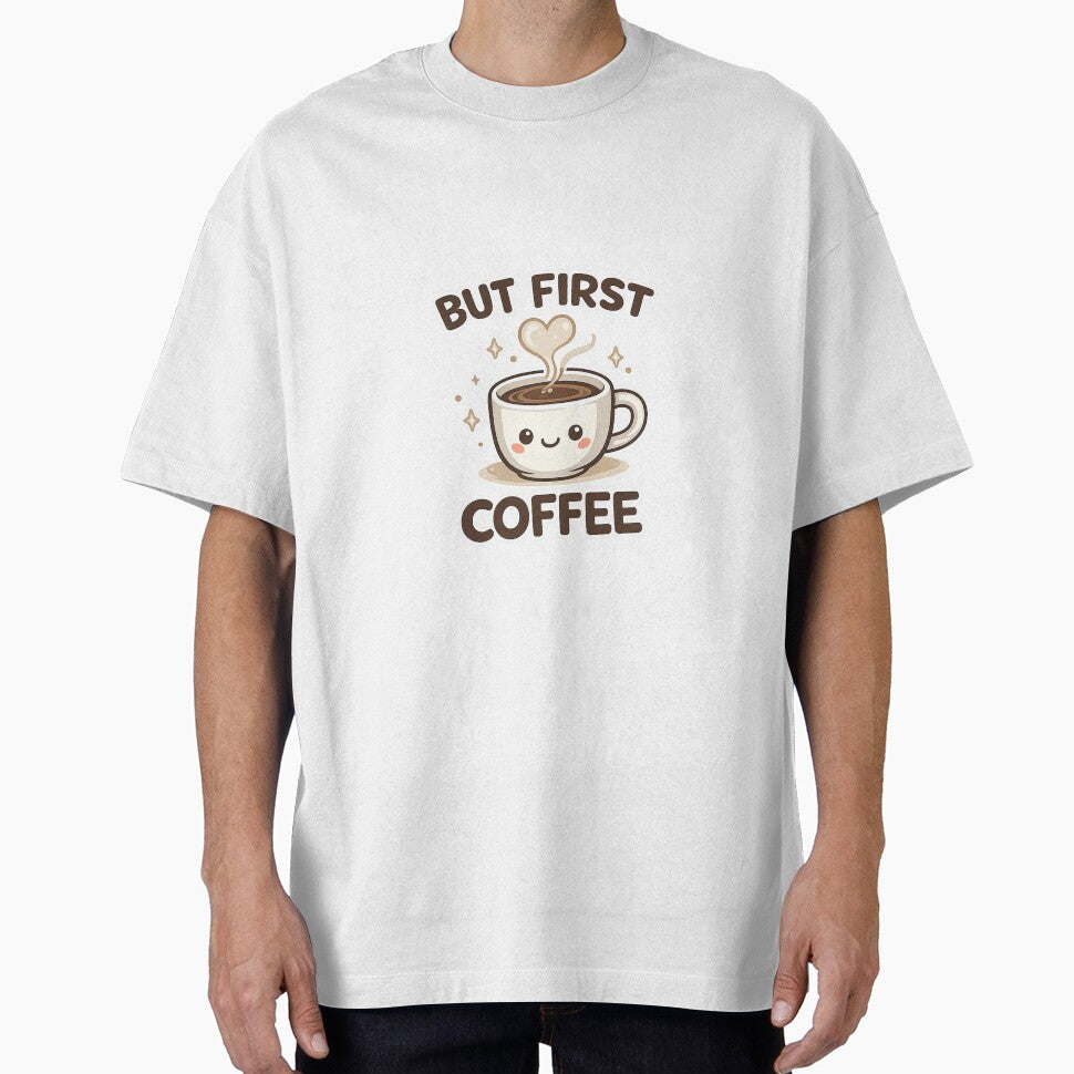 But First Coffee Cute Minimal Coffee Lover Aesthetic Design by Cute-Corne
