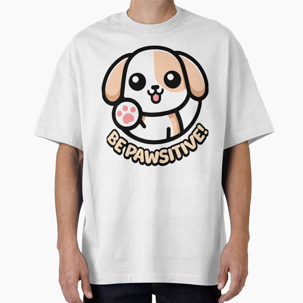 Be Pawsitive! Cute Dog Pun by PMCreative