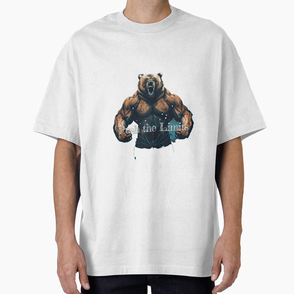 Push the Limits Bodybuilding Fitness Gym Workout Exercise Merch Print  Design by tengamerx