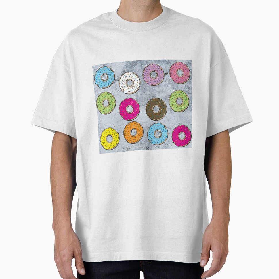 Concrete & Colorful Donuts Pattern by idovedesign