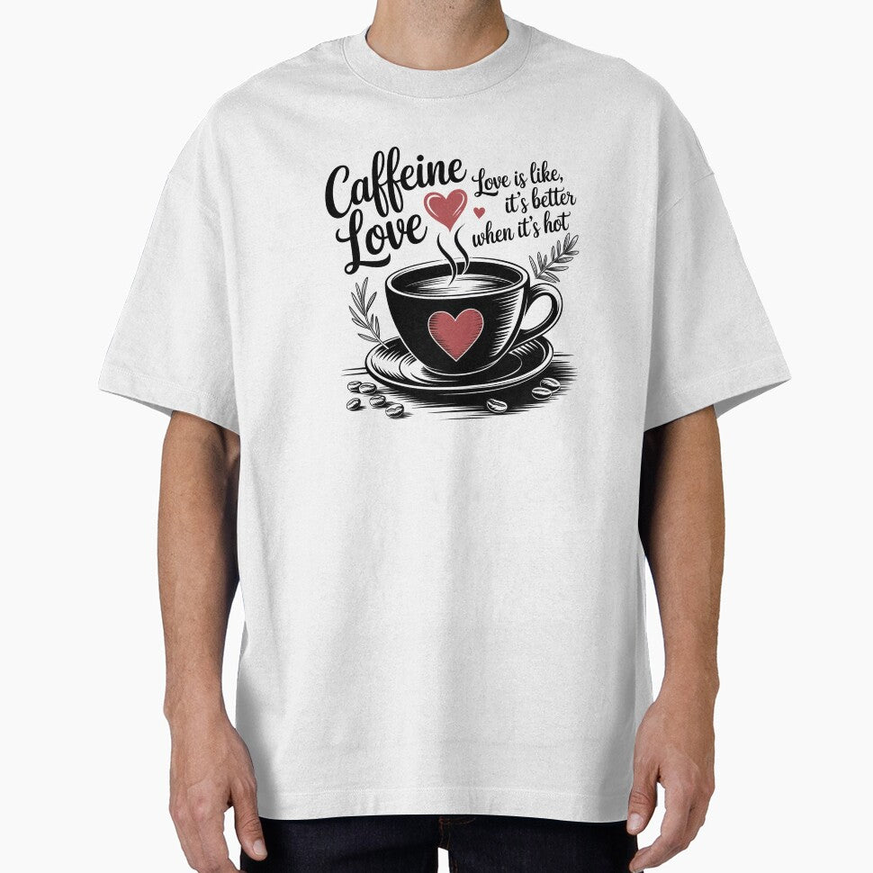 Caffeine Love – Coffee Quote Illustration for Coffee Addicts by Lulunza