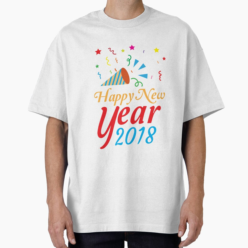 Happy New Year 2018 T-Shirt for Men and Women by AllStarMerch