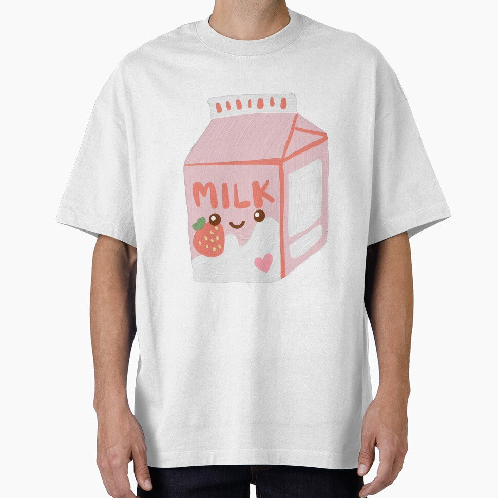 Kawaii Strawberry Milk Carton Sticker by Uryummypie