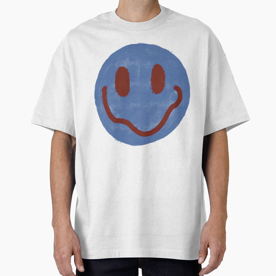 Blue and Maroon Smiley Face cute by PorterMoyer