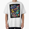90s Aesthetic Retro Essentials – Nostalgic 90s Kid Gaming & Boombox Illustration by OutofOfficeWear