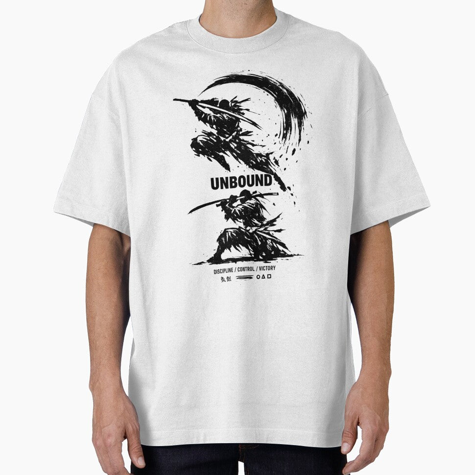 UNBOUND Samurai Combat Streetwear Shirt – Abstract Martial Arts Graphic Tee by JonelCrafts