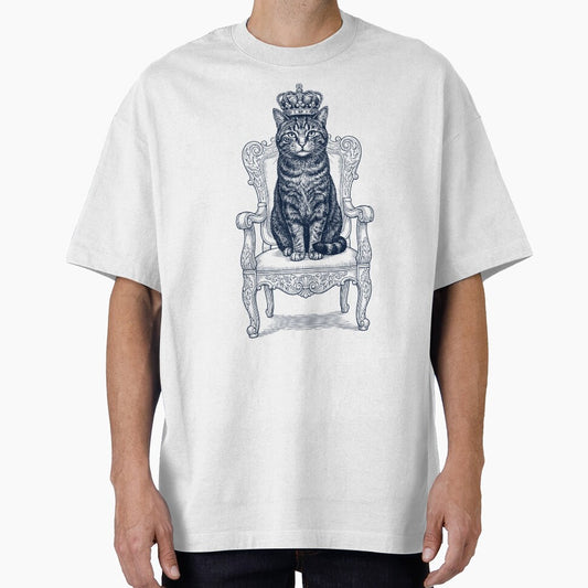 Vintage Cat King Crown Funny Animal Lover by DoodleTortle