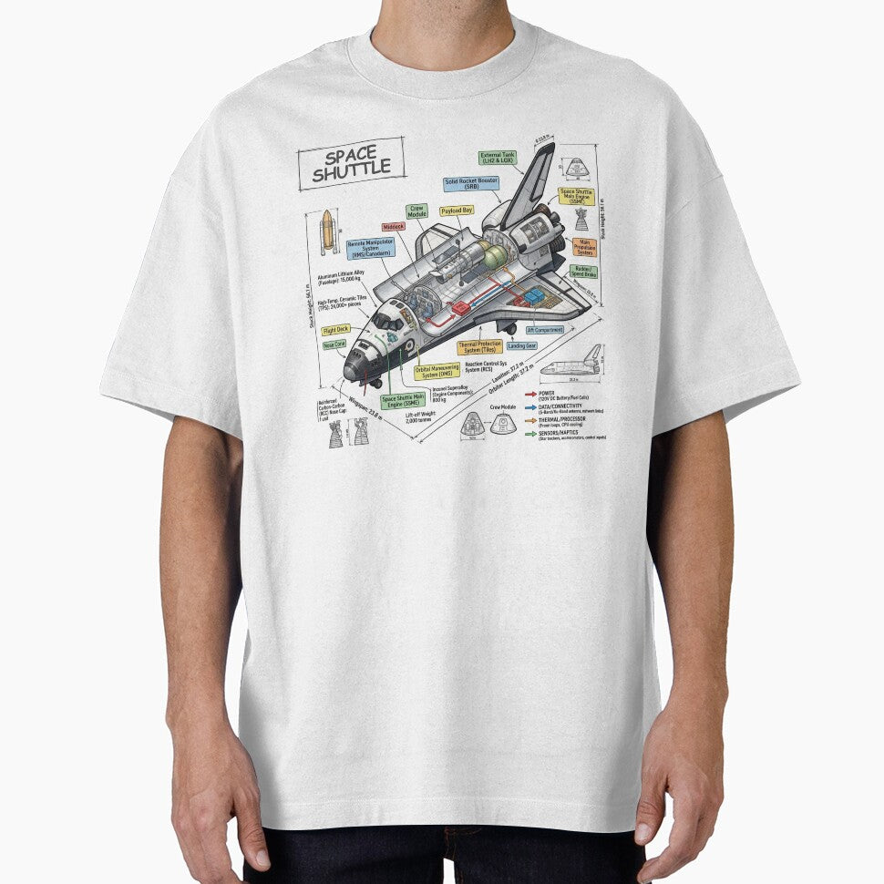 Space Shuttle - Cross-section Isometric Drawing by Rhu Creations