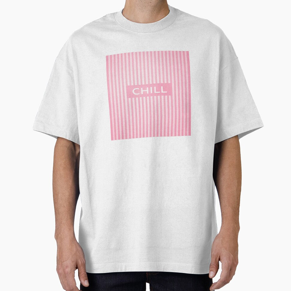 Pink Striped CHILL Aesthetic | Minimalist Zen Design | Soft Pastel Calm Vibes | Modern Clean Lines Art by TheSlowShore