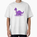 Cute Purple Spotted Sauropod Dinosaur Cartoon by LunaPixelStudio