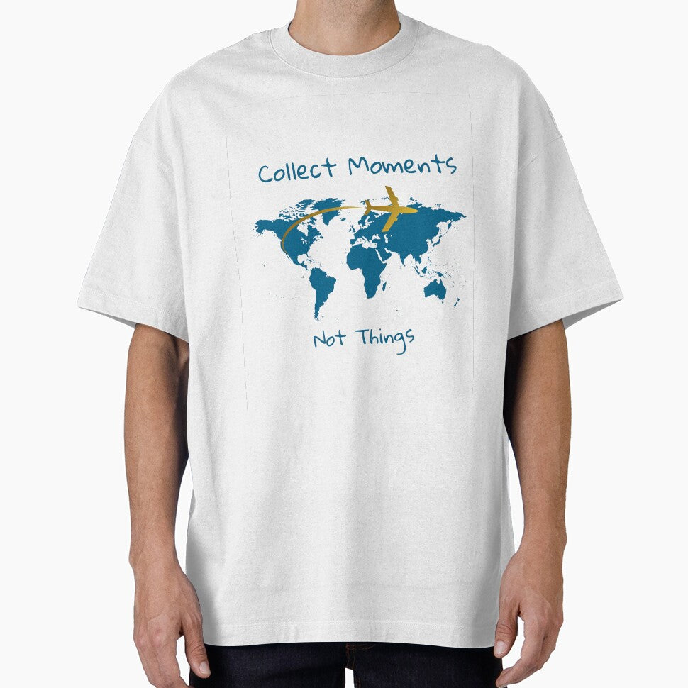 Collect Moments Not Things – Travel World Map Design by MIArt Studio