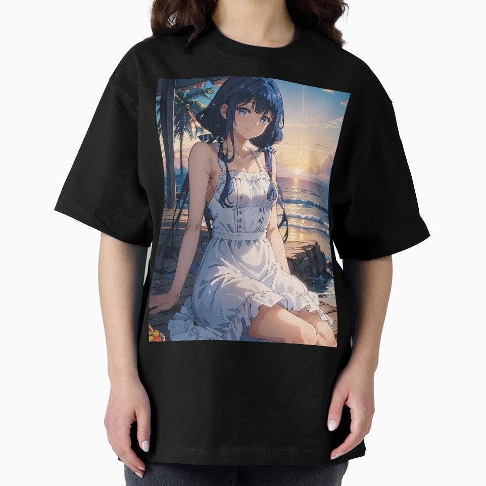 Aki Adagaki White Dress Sunset Masamune kun Revenge Anime by TorbenKuhano