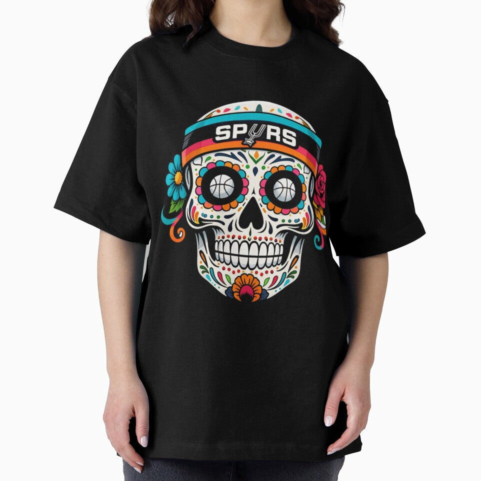 Colorful Basketball Sugar Skull Calavera Art by Tsugraf Designs