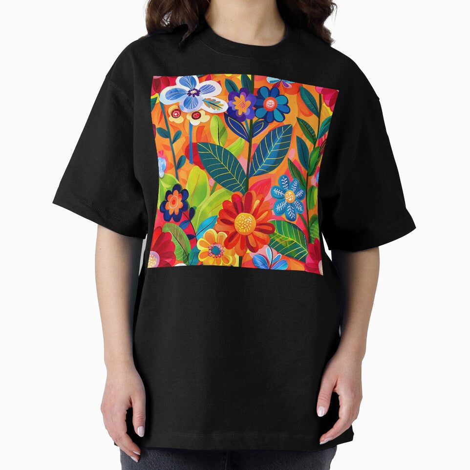 Hippie 1960's Colorful Funky Flowers Vibrant Art Designs by DEC02