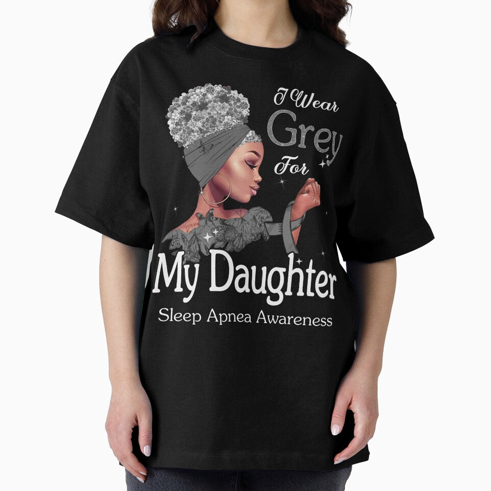 Sleep Apnea Awareness Black Girl I Wear Grey For My Daughter by tenjun16