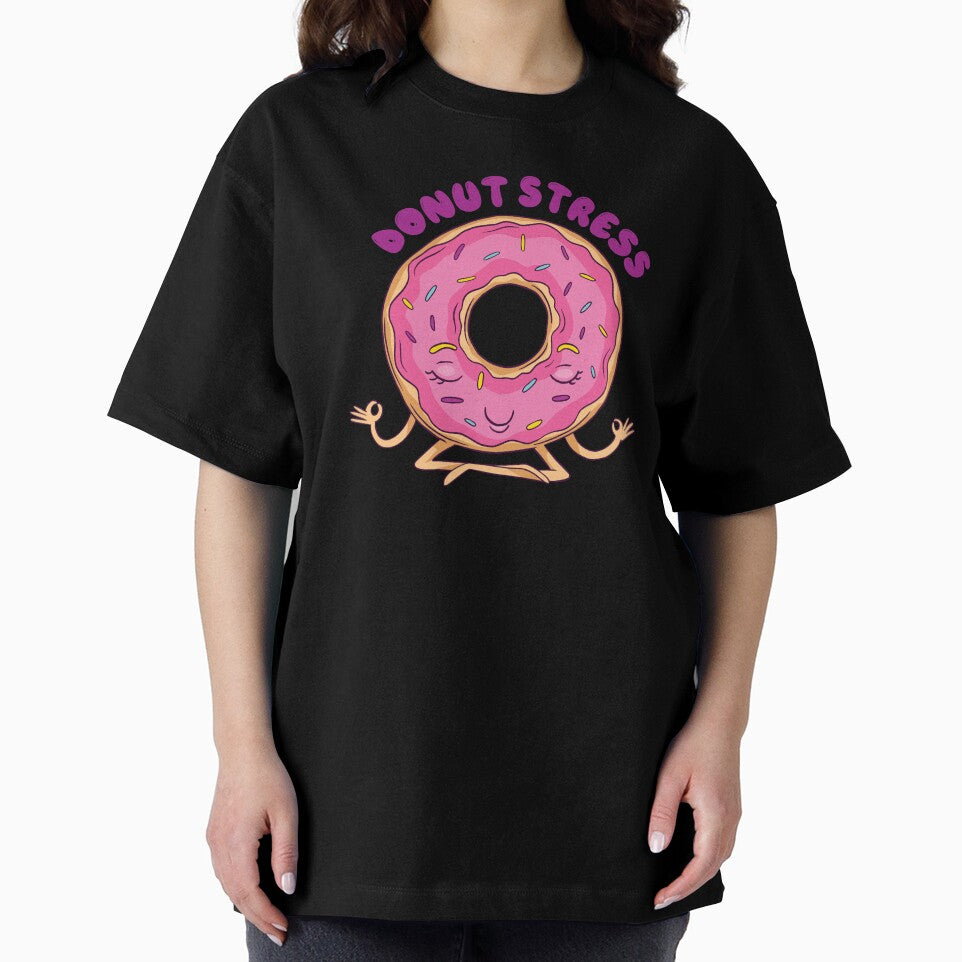 Donut Stress Pink Doughnut Yoga with Sprinkles by MadMando