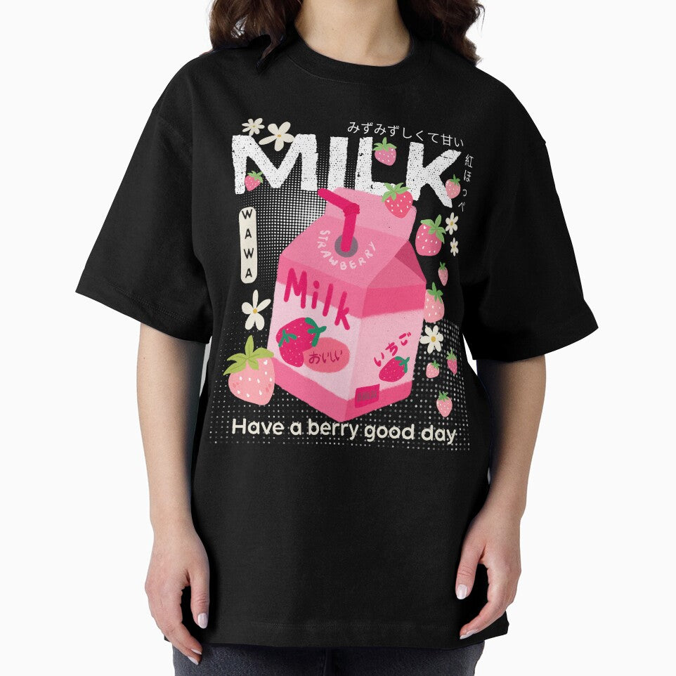 Strawberry milk kawaii by InkRiot Studios