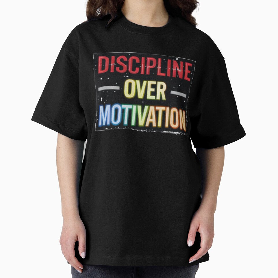 Discipline Over Motivation Gym Quote Typography by MoodThread