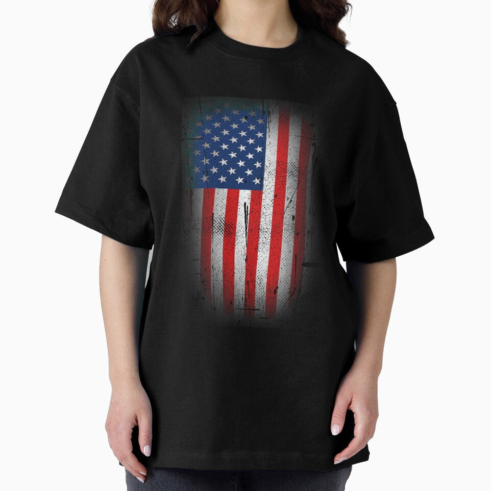 Faded USA Flag T-Shirt for Men and Women by AllStarMerch