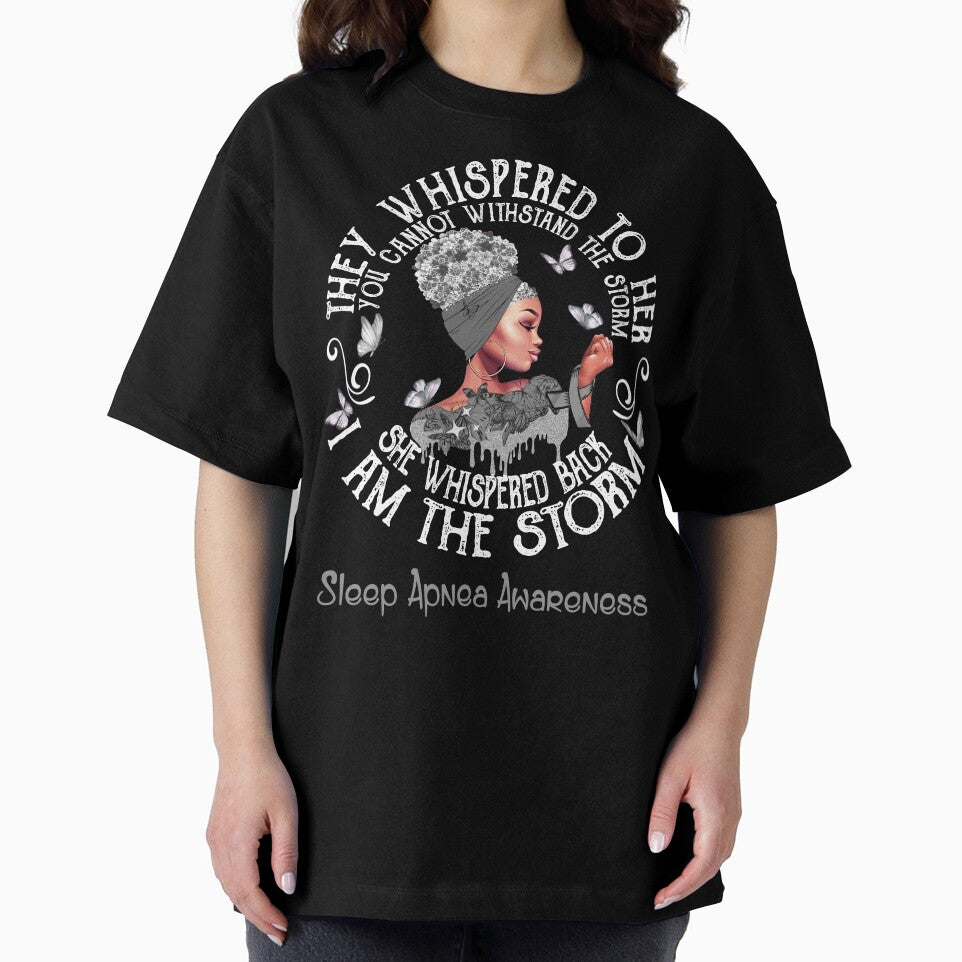 Black Girl Fighter Strong I Am The Storm Sleep Apnea Awareness by Mnrshirley