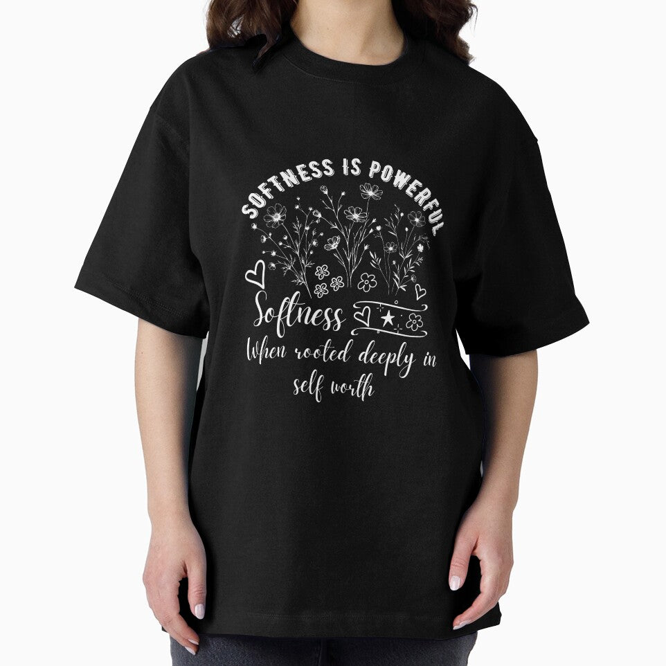 Softness Is Powerful Inspirational Quote | Self Love Floral Art by NuvoraNest