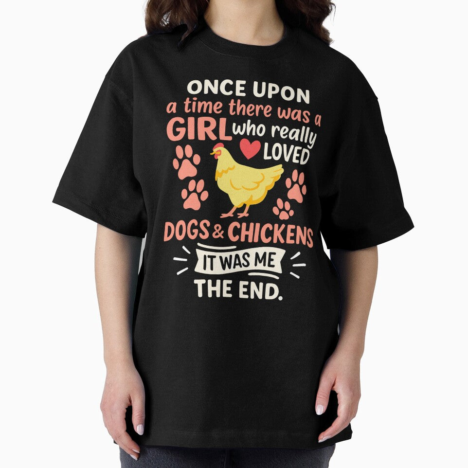Girl Who Loved Funny Dogs And Chickens Lover Farmer by Bovtique