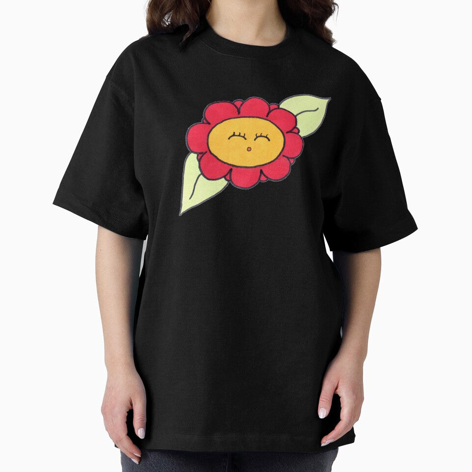 Copy of Cute red flower with green background by Kitten2525