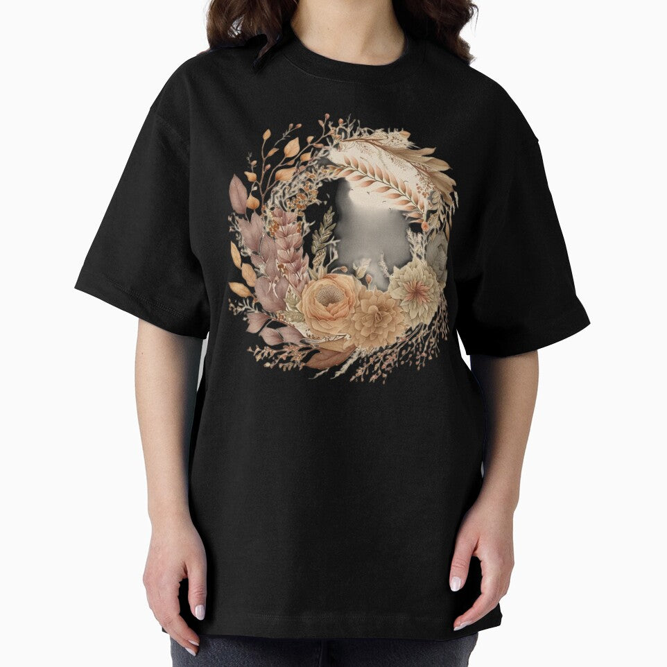 Boho Inspired Floral Print T-Shirt by iDezine GD