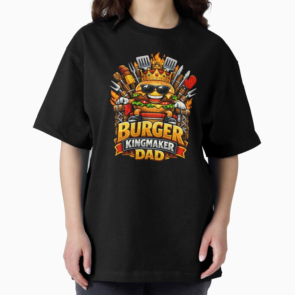 Burger Kingmaker Dad - Funny BBQ Grill King by Mikoff04-arts