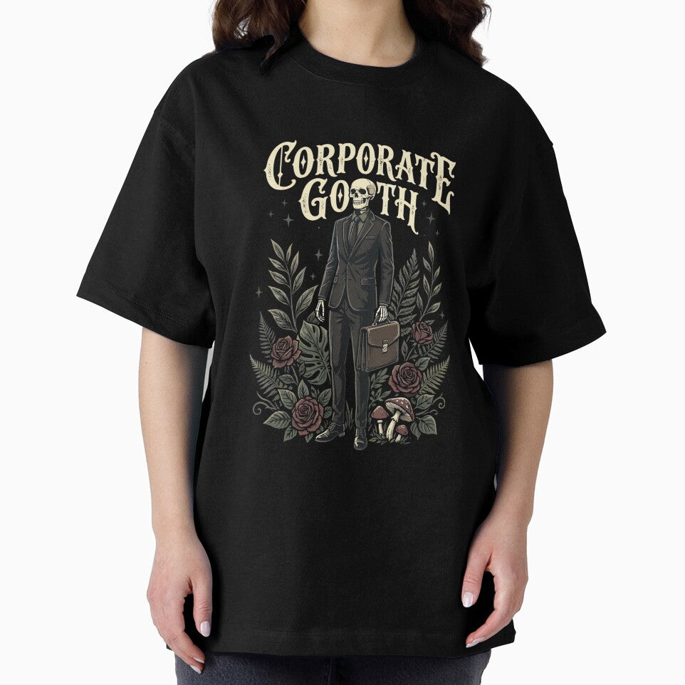 Corporate Goth Skeleton Botanical Office Worker by ElaineZPink