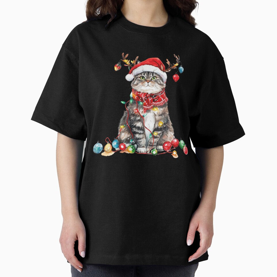 Watercolor Cat Christmas Tree by Sromwit Bunrid