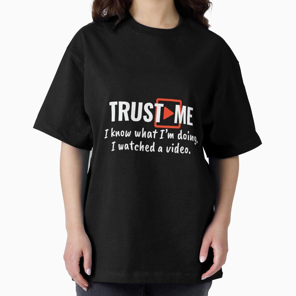 Tutorial Video Expert Junkie Unisex-Adults Black Cotton 50% Polyester 50% Modern Lightweight Classic Fit Short Sleeve Fun by MelanieIShelton