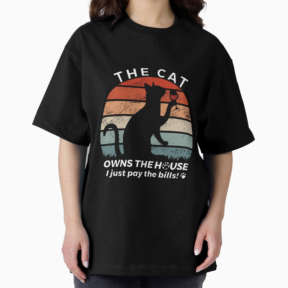The Cat Owns the house i just pay the bills Funny T-shirt, gift for moms, cat lovers, funny cat tee Classic T-Shirt by PlusPlayStore