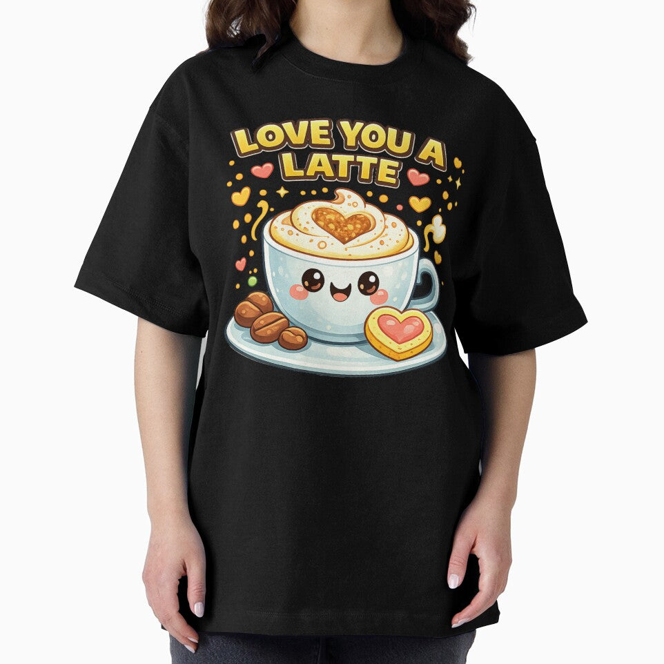 Love You A Latte Cute Coffee Pun by Papier Atelier Art