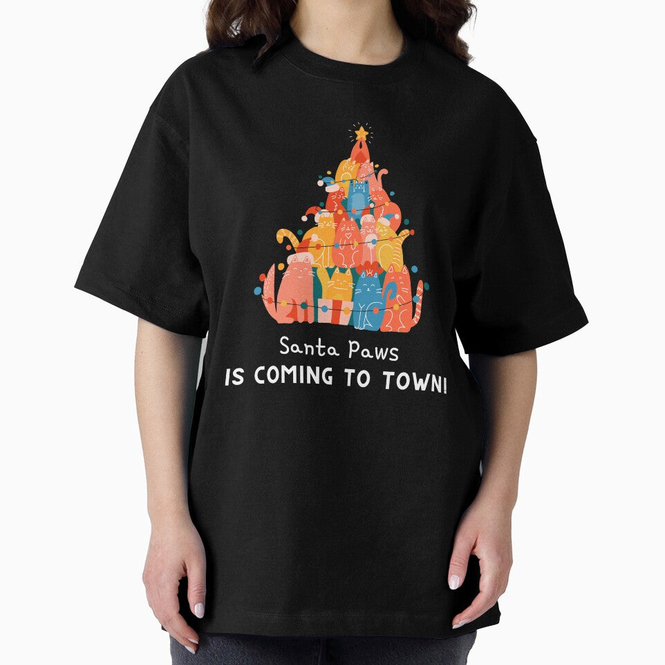 Santa paws is coming to town, Cat Lover's Christmas by Happy-PrintZ