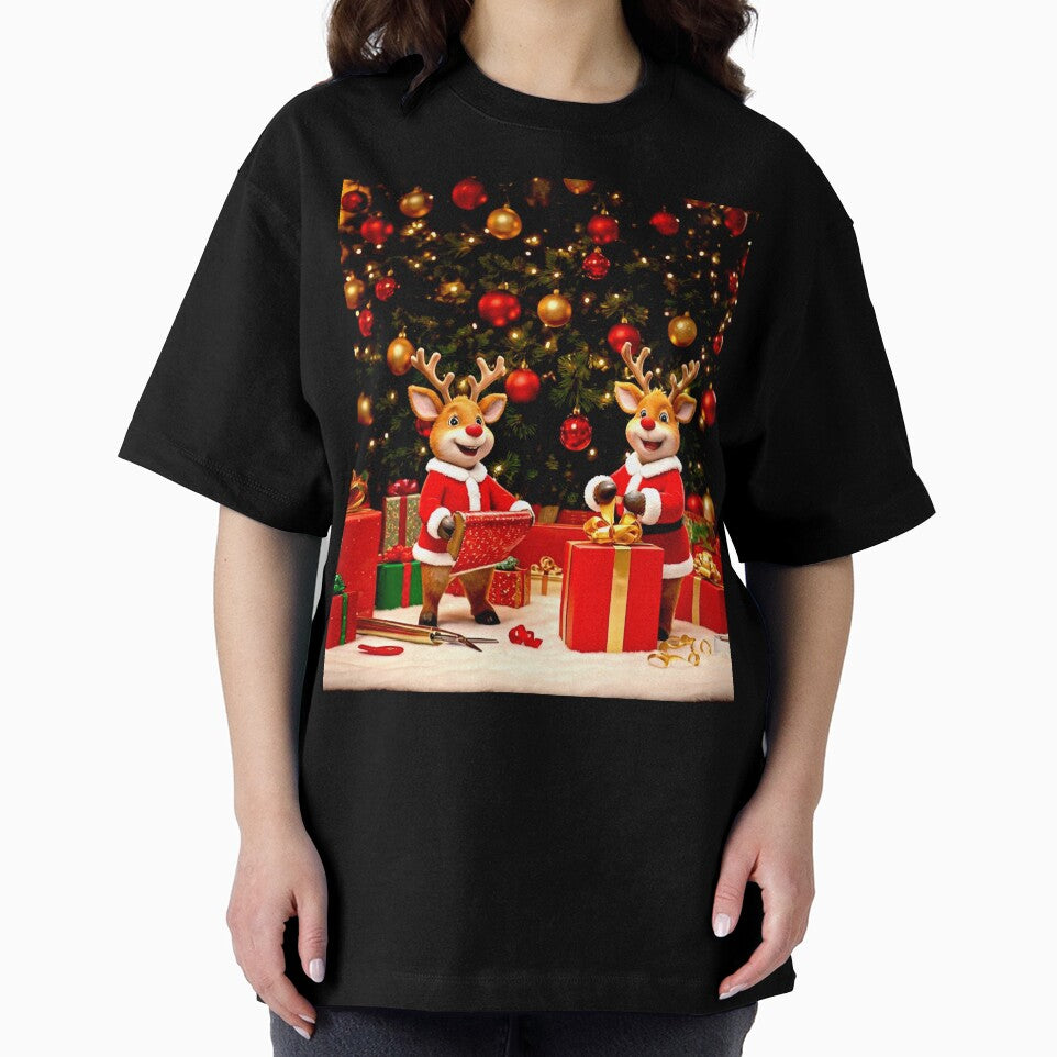 Happy Reindeers under Christmas Tree by MariaTheExpert