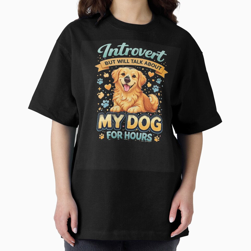 Funny Golden Retriever Dog Lover Shirt Introvert Dog Meme Cute Pet Owner Gift by PoojaArtLab
