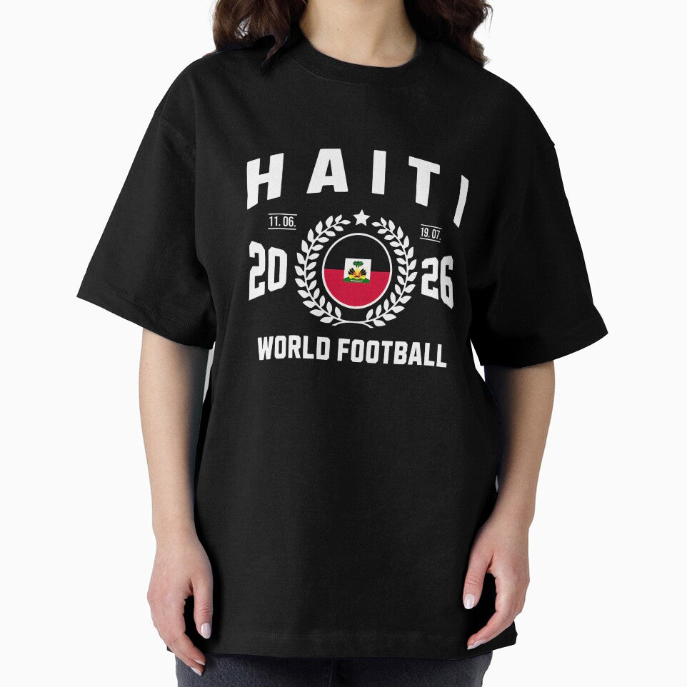 Haiti Football Supporter 2026 Badge Design T-Shirt_84080790 by Alexia Faye