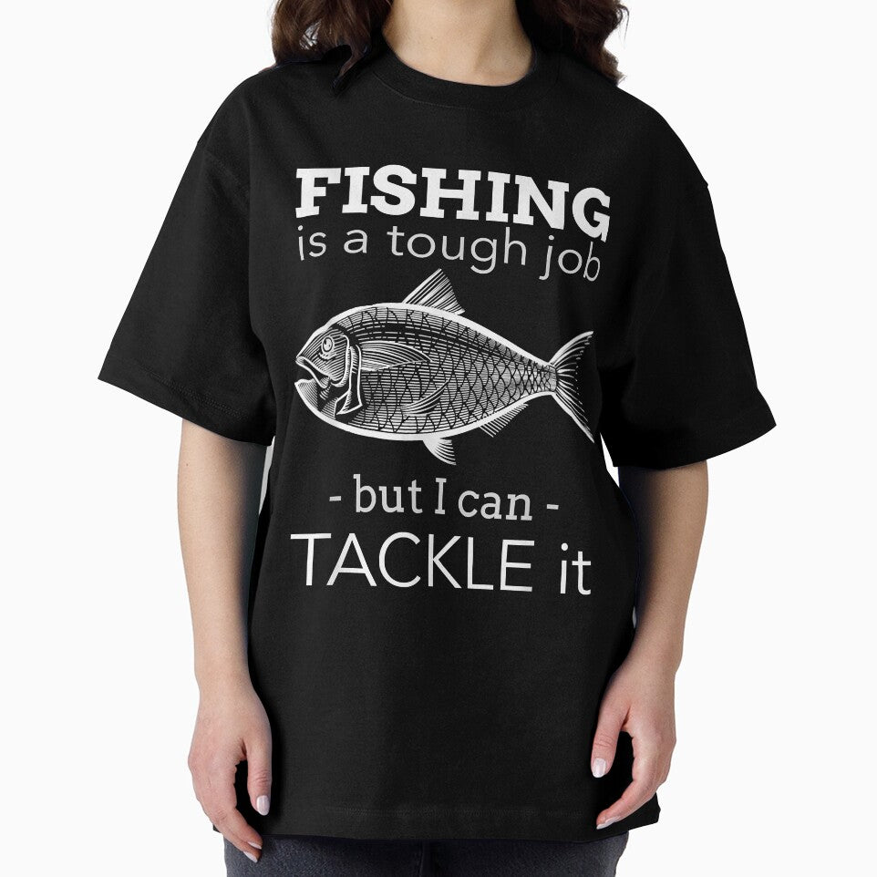 Funny Fish Fisherman Pun Fishing Is A Tough Job Saying by SherryMcbride